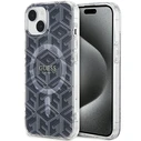 Guess GUHMP15SHGCUSTGK Apple iPhone 15 / 14 hardcase IML GCube MagSafe black