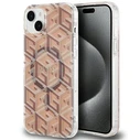 Guess GUHMP15SHGCUSTGW Apple iPhone 15 / 14 hardcase IML GCube MagSafe brown