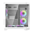 Darkflash FT350 Gaming Mini Tower Κουτί Υπολογιστή με Πλαϊνό Παράθυρο και RGB Φωτισμό Λευκό