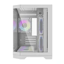 Darkflash FT418 Gaming Midi Tower Κουτί Υπολογιστή με Πλαϊνό Παράθυρο και RGB Φωτισμό Λευκό