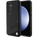 BMW BMHCS24S23RCGPK Samsung Galaxy S24 hardcase Signature Leather Crossing Lines Pattern black