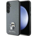 Karl Lagerfeld KLHCS24SPSAKCMPG Samsung Galaxy S24 hardcase Saffiano Karl & Choupette Metal Pin grey