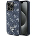 Guess GUHCP15LPG4GPB Apple iPhone 15 Pro hardcase 4G Triangle Metal Logo blue