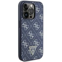 Guess GUHCP15LPG4GPB Apple iPhone 15 Pro hardcase 4G Triangle Metal Logo blue