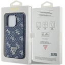 Guess GUHCP15LPG4GPB Apple iPhone 15 Pro hardcase 4G Triangle Metal Logo blue