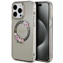 Guess GUHMP15XHFWFCK Apple iPhone 15 Pro Max hardcase IML Flowers Wreatch MagSafe black