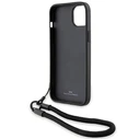 BMW BMHCP15S23RMRLK Apple iPhone 15 / 14 / 13 hardcase Signature Leather Wordmark Cord black