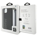 BMW BMHCP15S23RMRLK Apple iPhone 15 / 14 / 13 hardcase Signature Leather Wordmark Cord black