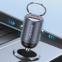 USAMS C38 USB-A, USB-C 30W PD Fast Charge car charger purple