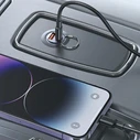 USAMS C38 USB-A, USB-C 30W PD Fast Charge car charger purple