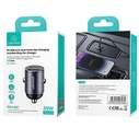 USAMS C38 USB-A, USB-C 30W PD Fast Charge car charger purple