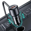 USAMS C40 3xUSB-A,2 xUSB-C car charger 165W PD+QC Fast Charge black
