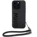 BMW BMHCP15X23RMRLK Apple iPhone 15 Pro Max hardcase Signature Leather Wordmark Cord black