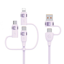 USAMS Cable U85 2xUSB-C/USB/Micro-USB/Lightning 6w1 2m 100W PD Fast Charge purple SJ646USB02 (US-SJ646)