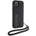 BMW BMHCP15M23RMRLK Apple iPhone 15 Plus / 14 Plus hardcase Signature Leather Wordmark Cord black