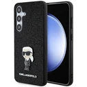 Karl Lagerfeld KLHCS24SGKNPSK Samsung Galaxy S24 hardcase Fixed Glitter Ikonik Logo Metal Pin black
