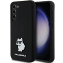 Karl Lagerfeld KLHCS23MSMHCNPK Samsung Galaxy S23+ Plus hardcase Silicone Choupette Metal Pin black