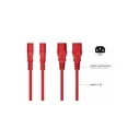 Kabelmeister IEC C14 to C13 Power Extension Cable, Red, 0.5 m (MPN SK1430-R005)