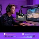 FIFINE AM8PROT δυναμικό μικρόφωνο USB/XLR σετ με RGB βάρχιονα (Μαύρο)