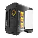 Darkflash DY470 (+fans) Gaming Midi Tower Κουτί Υπολογιστή με Πλαϊνό Παράθυρο και RGB Φωτισμό Μαύρο