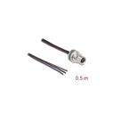 DELOCK M8 Ενσωματωμένο καλώδιο A-κωδικοποιημένο 3 Pin θηλυκό για πίνακα 0,5 m