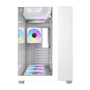 Darkflash TH285 Gaming Mid Tower Computer Case with Side Window & RGB Lighting - White