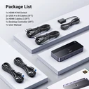 KVM UGREEN CM664 switch 3xUSB-A,2xUSB-B,2xUSB-C,3xHDMI,micro USB black