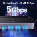 KVM UGREEN CM664 switch 3xUSB-A,2xUSB-B,2xUSB-C,3xHDMI,micro USB black