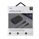 UNIQ Wall charger Versa Slim USB-C PD 18W + USB-C to USB-C Cable charcoal black (LITHOS Collective)