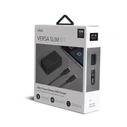 UNIQ Wall charger Versa Slim USB-C PD 18W + USB-C to USB-C Cable charcoal black (LITHOS Collective)