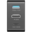 Unitek Travel Tri Pro 65W 3-in-1 GaN Charger Hub with HDMI 4K@60Hz (P1242 / P1242A)