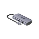 Unitek USB-C Docking Station 6σε1 Γκρι (D1113CGY01) - 3x USB-A, HDMI 4K@30Hz, RJ45, PD 100W