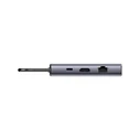 Unitek USB-C Docking Station 6σε1 Γκρι (D1113CGY01) - 3x USB-A, HDMI 4K@30Hz, RJ45, PD 100W