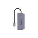 Unitek USB-C Docking Station 6σε1 Γκρι (D1113CGY01) - 3x USB-A, HDMI 4K@30Hz, RJ45, PD 100W
