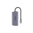 Unitek USB-C Docking Station 6σε1 Γκρι (D1113CGY01) - 3x USB-A, HDMI 4K@30Hz, RJ45, PD 100W