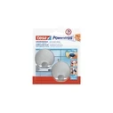 tesa Powerstrips Haken S στρογγυλά από ανοξείδωτο ατσάλι (2 τεμ. + 4 Powerstrips Small)