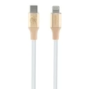 Guess GUCLLALRGDD cable USB-C / Lightning 1.5m Fast Charging Ebossed Logo light gold