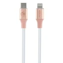Guess GUCLLALRGDP cable USB-C / Lightning 1.5m Fast Charging Ebossed Logo pink