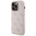 Guess GUBPM5P15L4GEMGP Apple iPhone 15 Pro hardcase + Powerbank 5000mAh MagSafe 4G Metal Logo pink