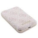 Guess GUBPM5P15L4GEMGP Apple iPhone 15 Pro hardcase + Powerbank 5000mAh MagSafe 4G Metal Logo pink