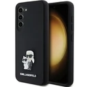 Karl Lagerfeld KLHCS24SSMHKCNPK Samsung Galaxy S24 hardcase Silicone Karl&Choupette Metal Pin black