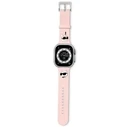Strap Karl Lagerfeld KLAWMSLKCNP Apple Watch 4/5/6/7/SE/8/9/10 40/41/42mm strap 3D Rubber Karl&Choupette Heads pink