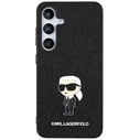 Karl Lagerfeld KLHCSA35GKNPSK Samsung Galaxy A35 hardcase Fixed Glitter Ikonik Logo Metal Pin black