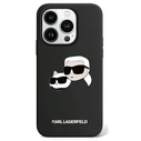 Karl Lagerfeld KLHMP15LSKCHPPLK Apple iPhone 15 Pro hardcase Silicone Karl & Choupette MagSafe black