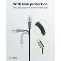 Goobay Braided USB 2.0 Cable USB-C male - USB-C 60W PD Γκρι 0.5m 49301