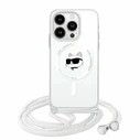 Karl Lagerfeld KLHMP14SHCCHNT Apple iPhone 15 / 14 / 13 hardcase IML Choupette Head & Cord Magsafe transparent 