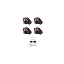 OPLITE Adjustable Lockable Castor Wheels for R8 Cockpit - Black (OP-R8-CW)