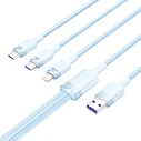 Vention πλεγμένο καλώδιο USB σε Lightning / Type-C / micro USB 2A 1.5m Μπλε