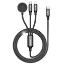 AWEI W23 cable 2in1 USB-C 100W / Lightning 10W / Watch 2.5W black