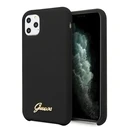 Guess GUHCN65LSLMGBK iPhone 11 Pro Max black hard case Silicone Vintage Gold Logo